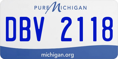 MI license plate DBV2118