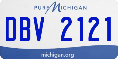 MI license plate DBV2121