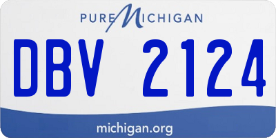 MI license plate DBV2124