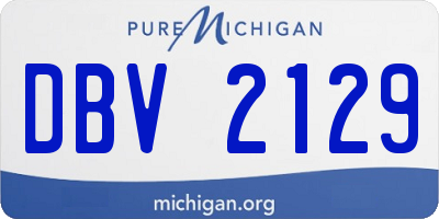 MI license plate DBV2129