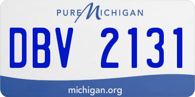 MI license plate DBV2131