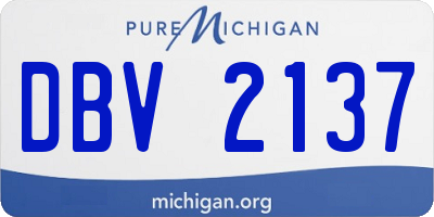 MI license plate DBV2137