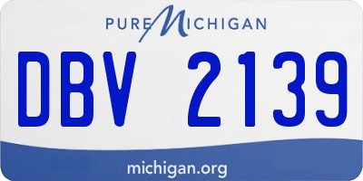 MI license plate DBV2139