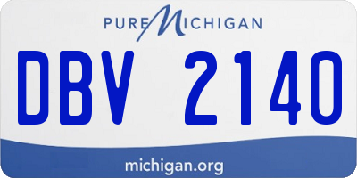 MI license plate DBV2140
