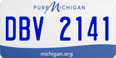 MI license plate DBV2141