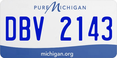 MI license plate DBV2143