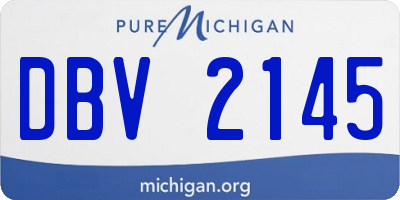 MI license plate DBV2145