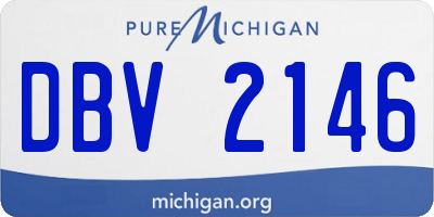 MI license plate DBV2146