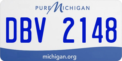MI license plate DBV2148