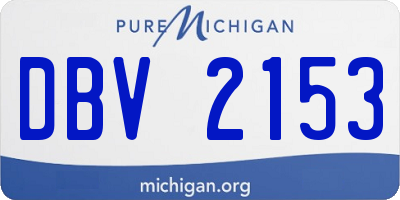 MI license plate DBV2153