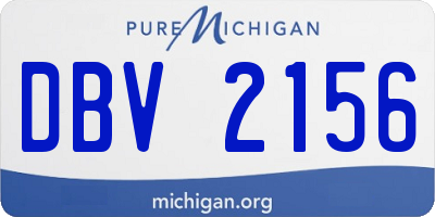 MI license plate DBV2156