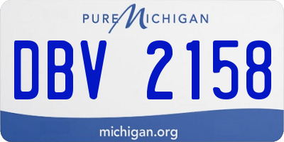 MI license plate DBV2158