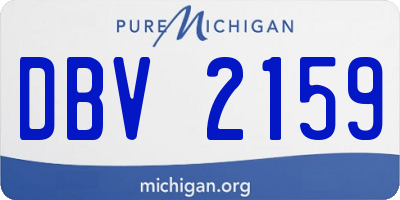 MI license plate DBV2159