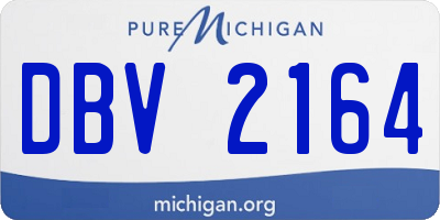 MI license plate DBV2164