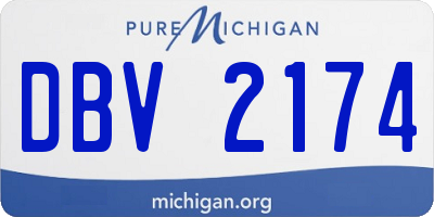 MI license plate DBV2174
