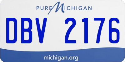 MI license plate DBV2176