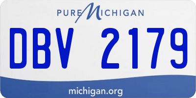 MI license plate DBV2179