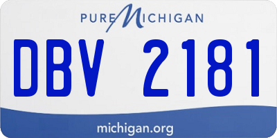 MI license plate DBV2181