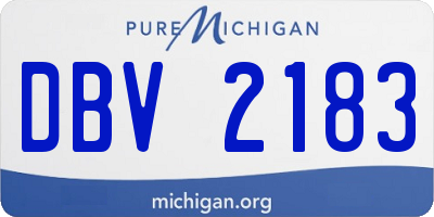 MI license plate DBV2183