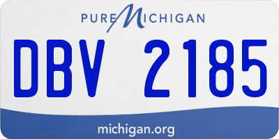 MI license plate DBV2185