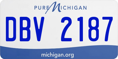 MI license plate DBV2187
