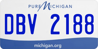 MI license plate DBV2188