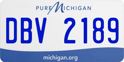 MI license plate DBV2189