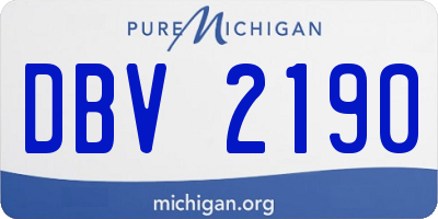 MI license plate DBV2190