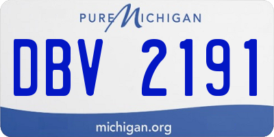 MI license plate DBV2191