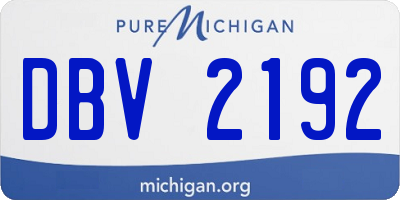 MI license plate DBV2192