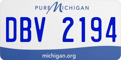MI license plate DBV2194