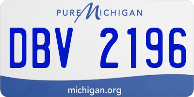 MI license plate DBV2196