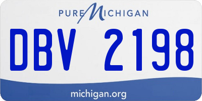 MI license plate DBV2198