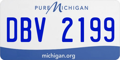 MI license plate DBV2199