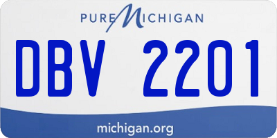 MI license plate DBV2201