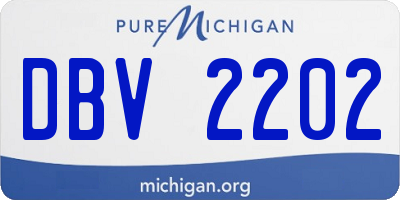 MI license plate DBV2202