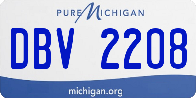MI license plate DBV2208