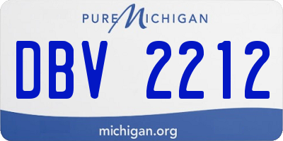 MI license plate DBV2212
