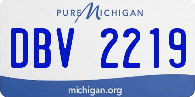 MI license plate DBV2219