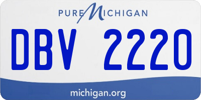 MI license plate DBV2220