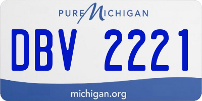 MI license plate DBV2221