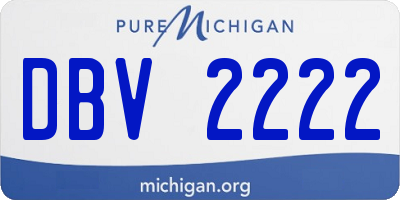 MI license plate DBV2222