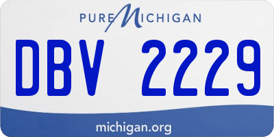 MI license plate DBV2229