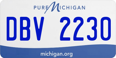 MI license plate DBV2230