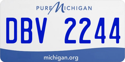 MI license plate DBV2244