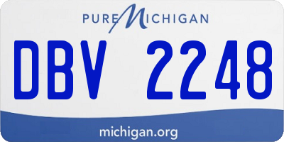 MI license plate DBV2248