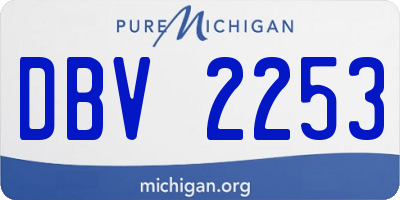 MI license plate DBV2253
