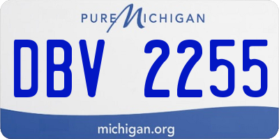 MI license plate DBV2255