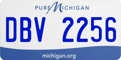 MI license plate DBV2256