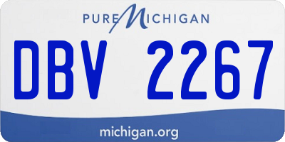 MI license plate DBV2267